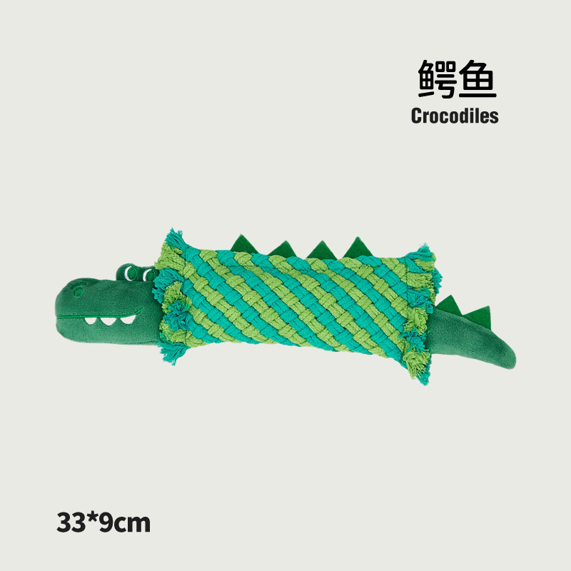 매듭 밧줄 강을 당기는 악어