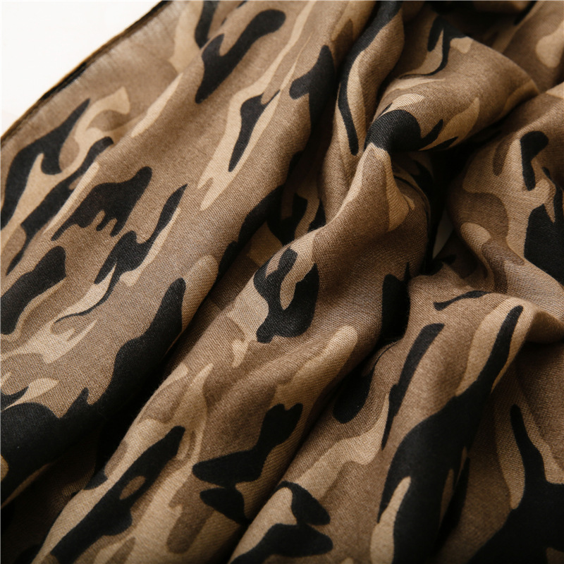 Wholesale Autumn Thin Gradual Camouflage Curling Gauze Beach Scarf Nihaojewelry display picture 15