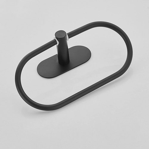 304 stainless steel towel ring bathroom toilet no punching towel hanging ring metal nail-free oval towel rack