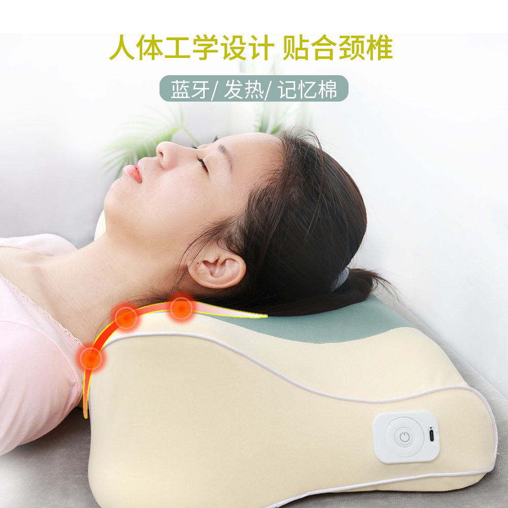 Cross-border Xian nueva almohada inteligente de música Bluetooth almohada de algodón de memoria de calor de grafeno almohada multifuncional de rebote lento image 3