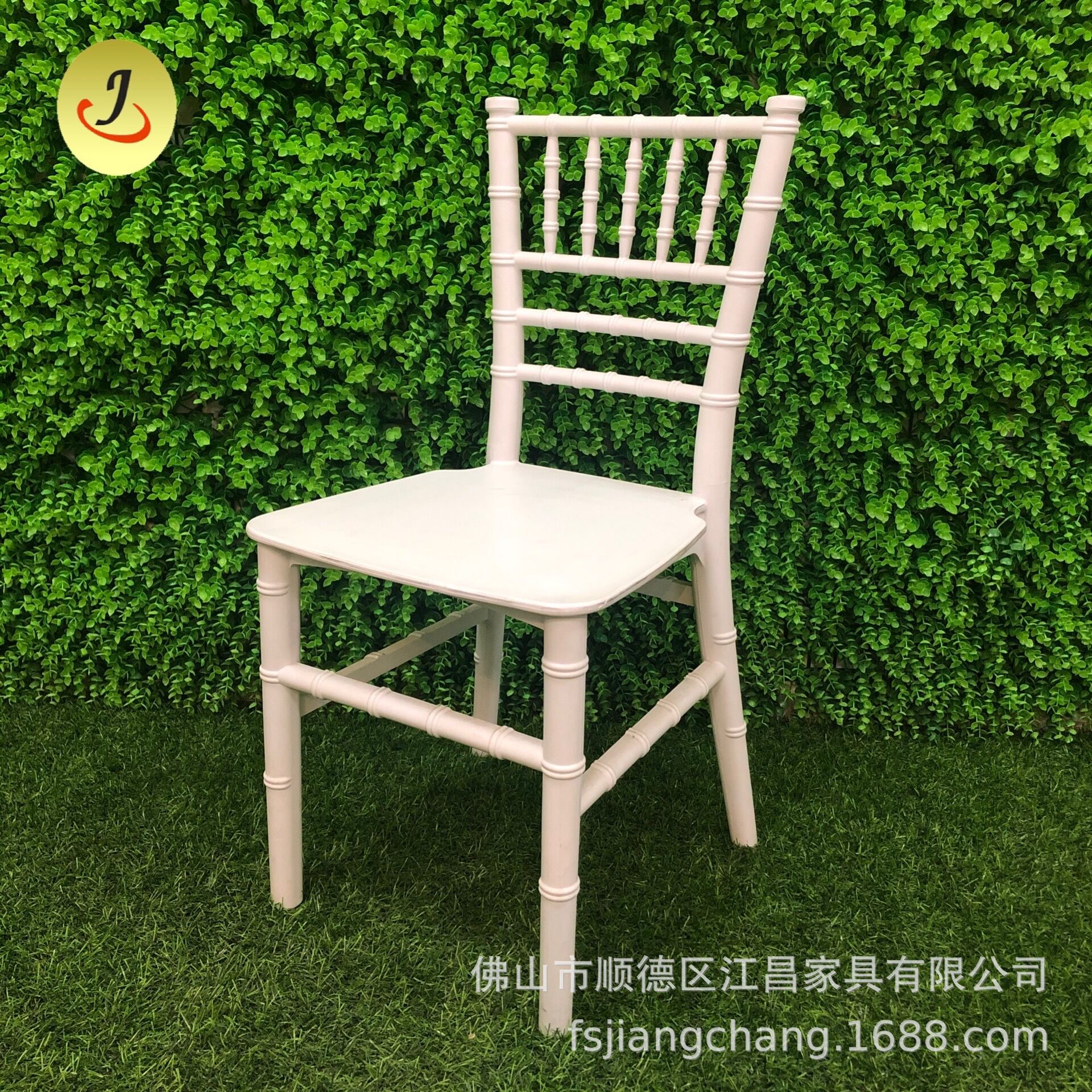 简约白色塑料竹节椅户外休闲椅婚庆婚礼椅子亚克力酒店宴会餐椅