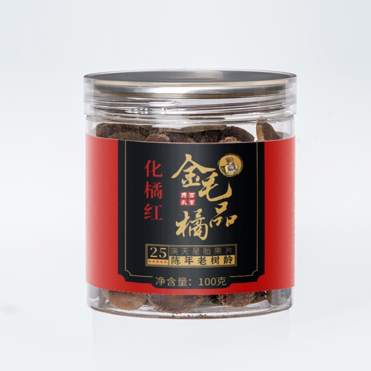 Hua Ju Hong Dried Tangerine Peel Slices 100g Bottle Aged Citrus Herbal Tea from Huazhou Guangdong overview