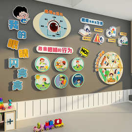 爱护眼睛预防科普保护视力文化墙贴画装饰镜店幼儿园环创广告海报