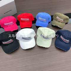 B's 新しい野球帽ウェーブウェアラブルソフトトップハット女性の夏のサンシェードカップルひさしキャップニッチトレンディな帽子