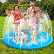夏季儿童玩水池喷水垫充气玩具游戏垫草坪沙滩户外玩耍洒水戏水垫