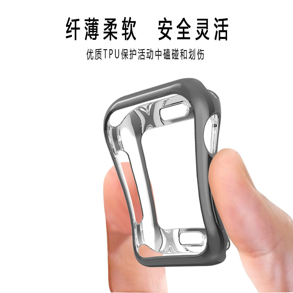 适用苹果iwatch7代表壳 方孔半包透明手表壳软壳 TPU超薄手表壳套