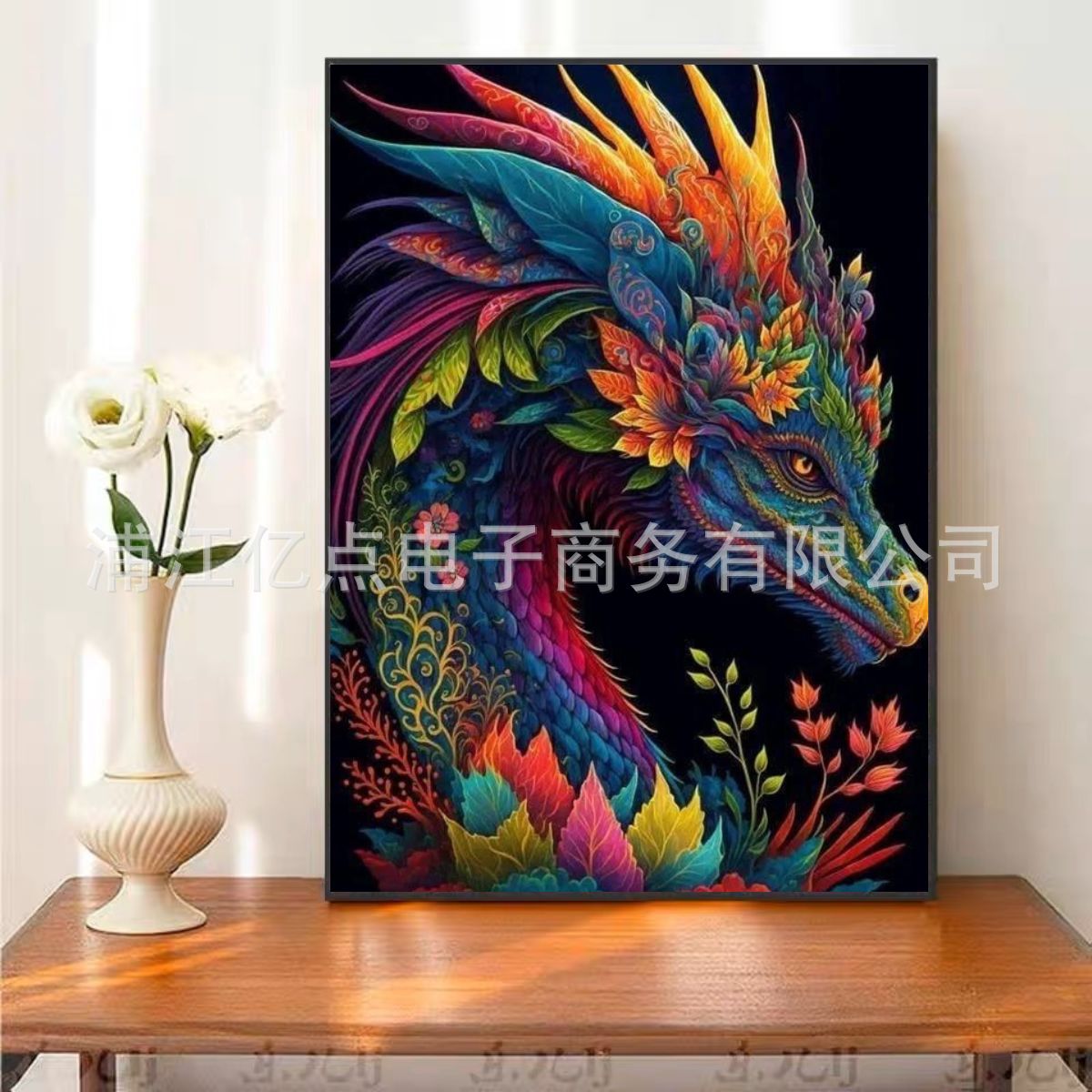 Nueva pintura de diamante 5D transfronteriza con marco DIY hecho a mano pegajoso diamante pintura sala de estar pintura decorativa punto diamante pintura fábrica al por mayor