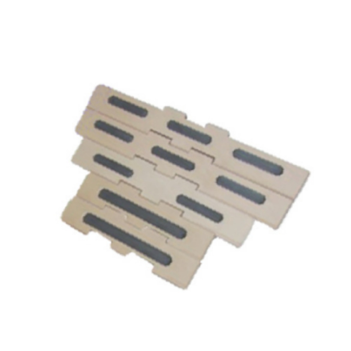 FH821系列防滑链板 附橡胶防滑链板 塑料链板输送带