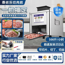 切肉机商用切肉片机切菜绞肉机切丝切丁家用全自动切块不锈钢代发