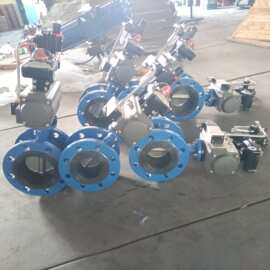 气动软密封法兰蝶阀D641X-10Q  中线蝶阀图片