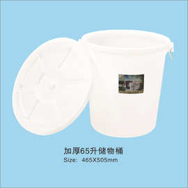 加厚65升桶(带盖)  佛山市鹏威塑胶制品有限公司厂家销售 大白桶