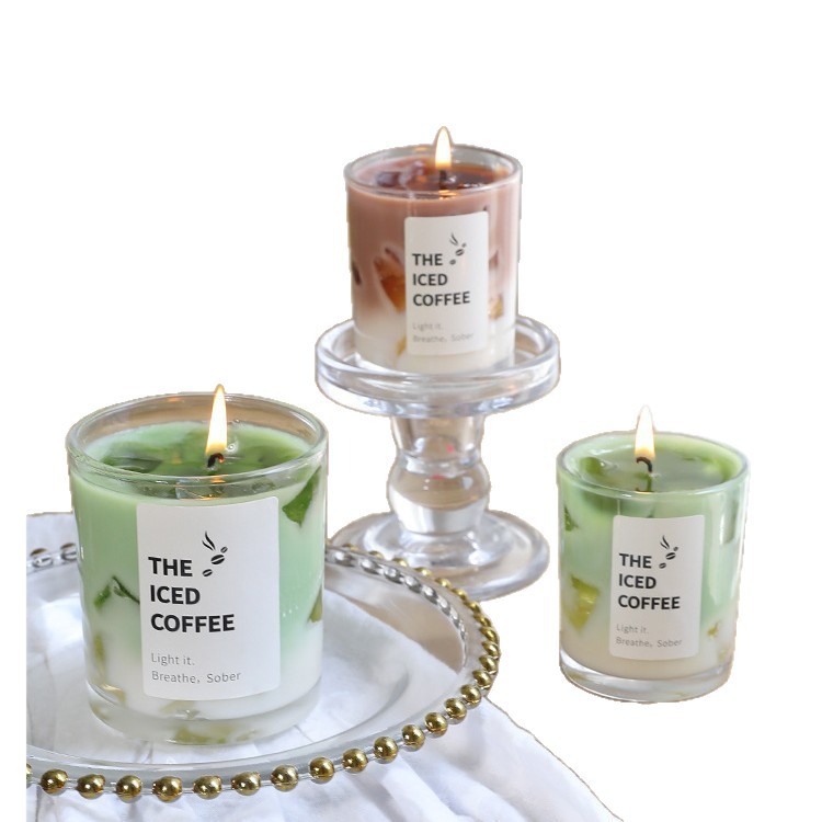 Duftlys af sojavoks i glas til hyggelig boligindretning_voghion.com