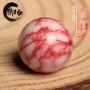 天然手工红色原矿珠子