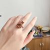 Demi-season one size rabbit, retro ring, cute jewelry, accessory, French retro style