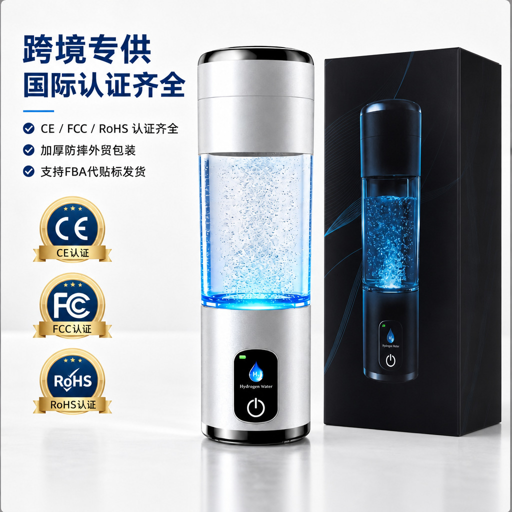 Cross-Border Hot-Selling Product: Hydrogen-Rich Water Cup, High-Concentration Hydrogen Water Cup, New Model with Led Display, Pem Electrolysis Technology Hydrogen Water Bottle