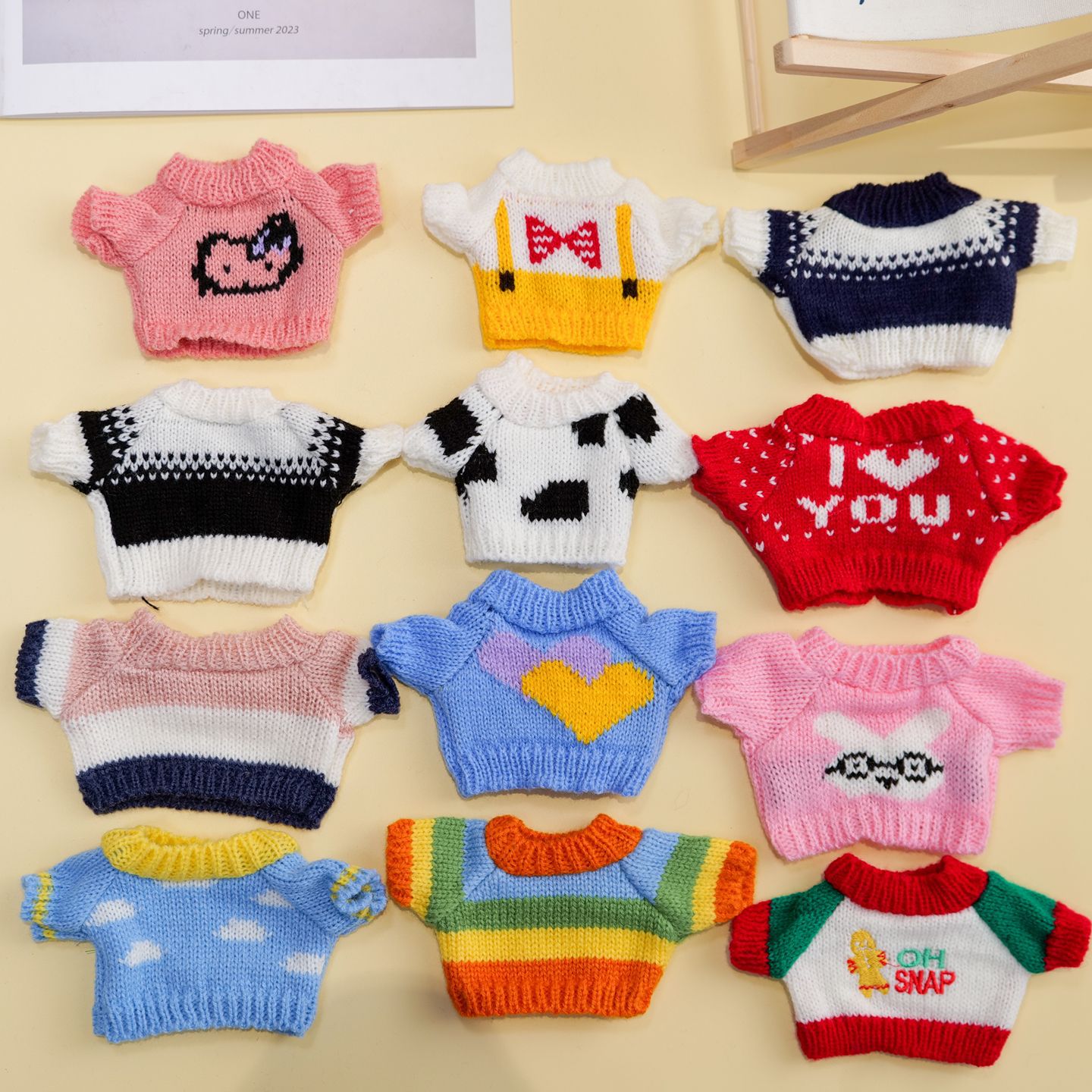 娃衣20cm棉花娃娃衣服装适用23cm掌门狗公仔毛绒玩具毛衣服装配饰