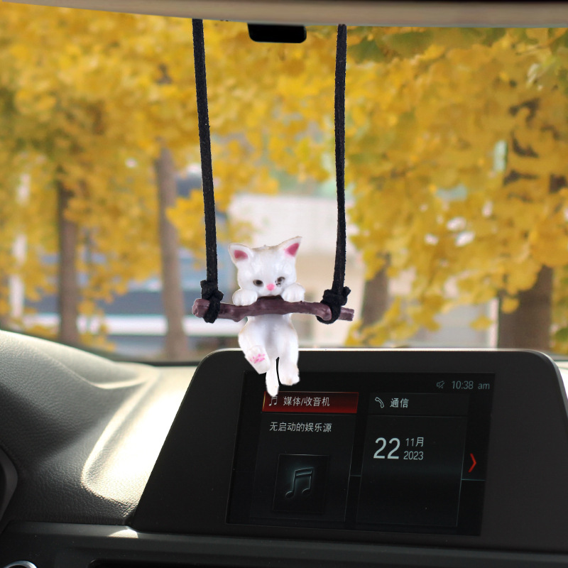 Dibujos animados transfronterizos lindo perrito colgante de coche colgante de coche rojo colgante de coche decoración de coche espejo retrovisor colgante