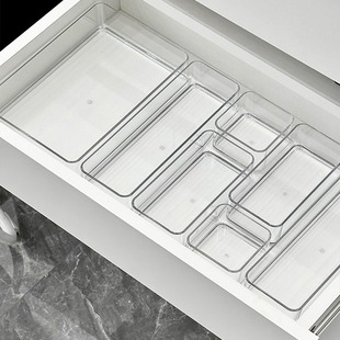 Drawer partition storage built-in storage box desk stationery acrylic transparent desktop cosmetic storage box