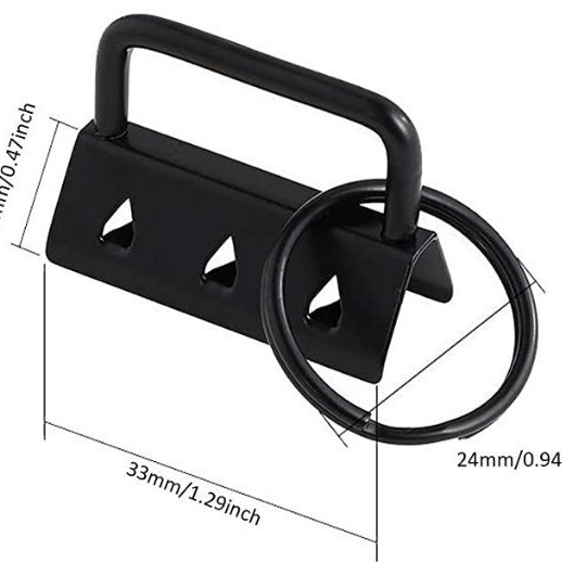 30 Unids 32mm metal 5-color clip de la cola con llavero cinta llavero accesorios para suministro transfronterizo Amazon