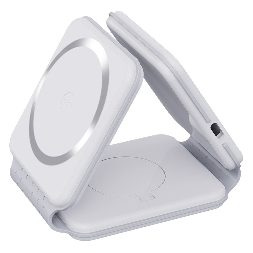 Generación de 24 horas de tono tembloroso Pequeño Libro Rojo de la succión magnética del cargador inalámbrico plegable tres en uno de la nueva frontera de