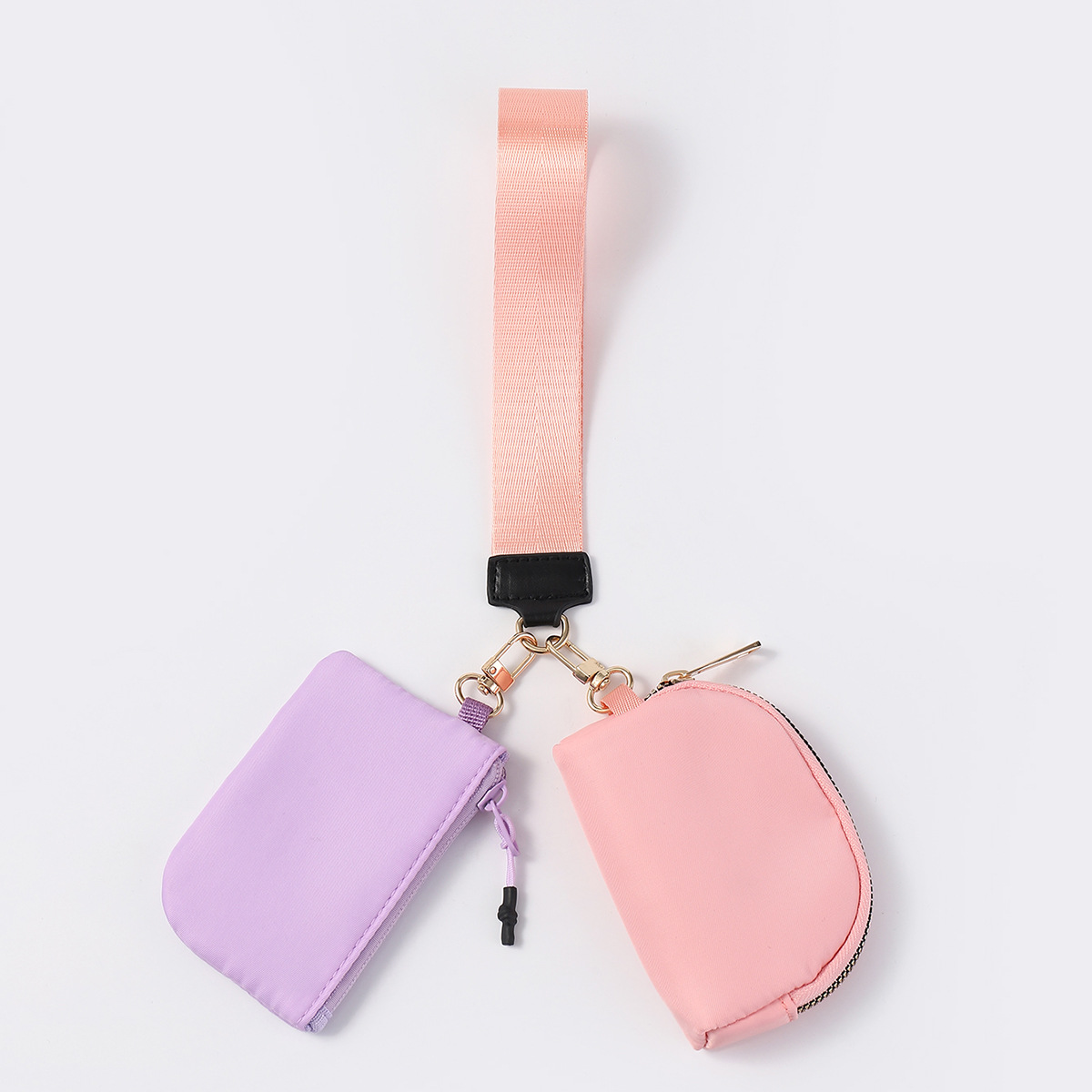 Bolso de muñeca transfronterizo LULU con el mismo estilo Mini bolso de color de moda portátil Estuche para llaves de almacenamiento impermeable de nailon