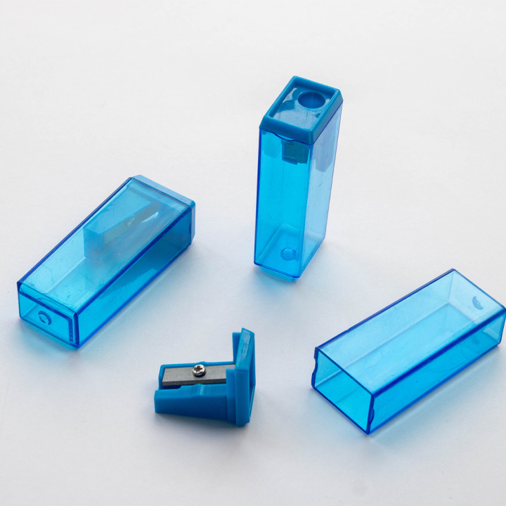 蓋付き小型二穴鉛筆削り、手動単穴プラスチック鉛筆削り、子供用文具用品、新しい鉛筆削り素材|undefined