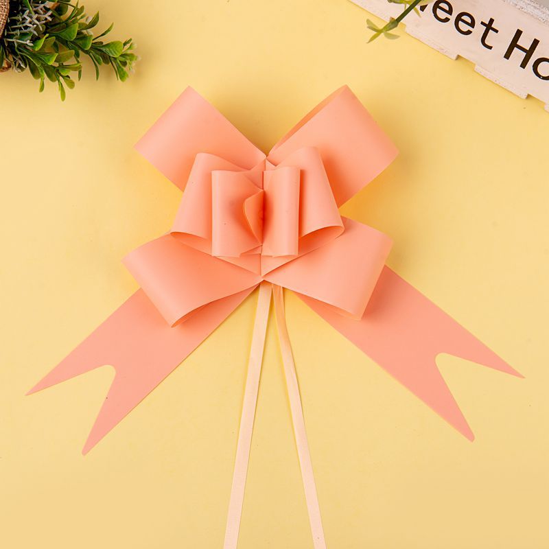 Venta al por mayor grande 50 elegante color sólido arco mano tire flor boda suministros boda coche regalo flor decoración flor dibujo