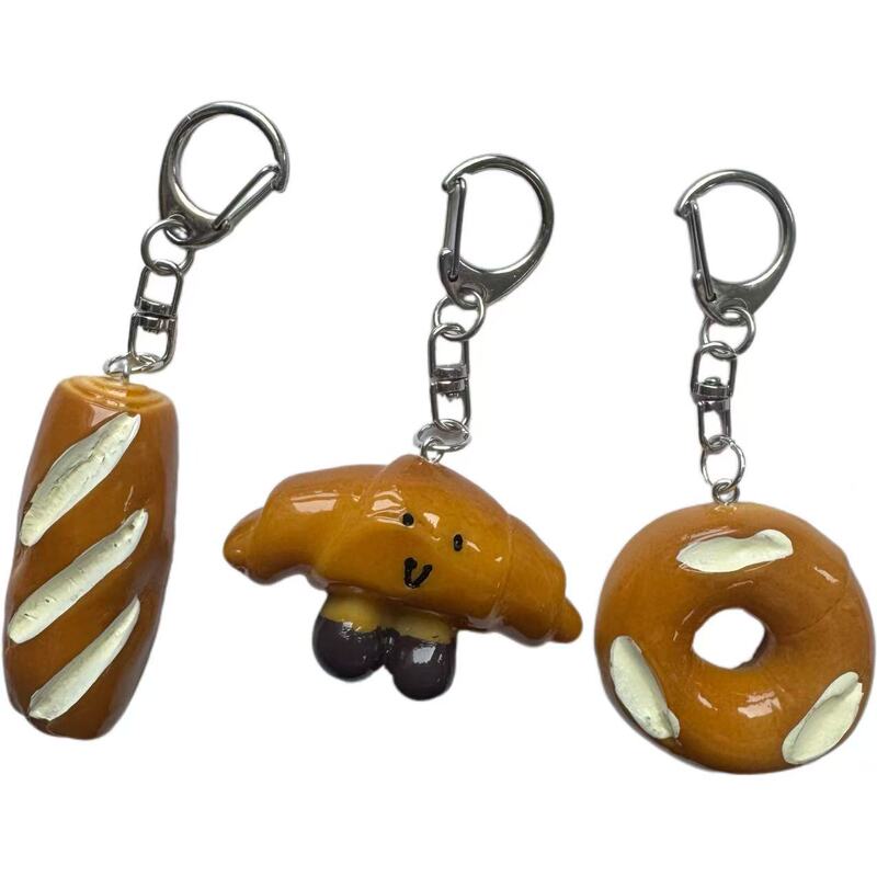 楽しくてかわいいバッグペンダント、アルカリ水パン、クリエイティブペンダント、バゲットシミュレーション、食品玩具キーホルダー、ニッチで面白い|undefined