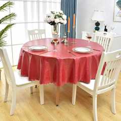 Washable Waterproof Tablecloth Oilproof and Heatproof Household Large Round Tablecloth Hotel Restaurant European Pattern Round Tablecloth