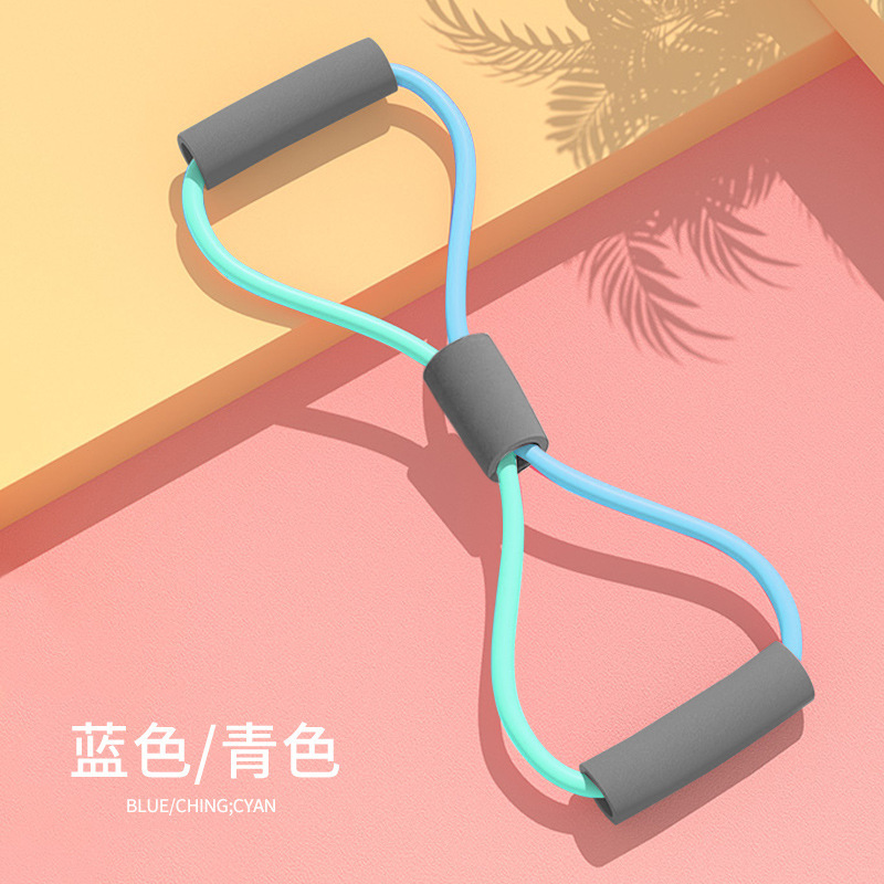 8字拉力器美背瑜伽训练器材弹力管扩胸拉力带 女背健身 八字绳|undefined