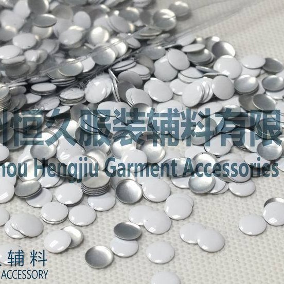 永嘉工厂烫片/8mm奶白圆形烫片/服装烫片/平片/铝烫片厂