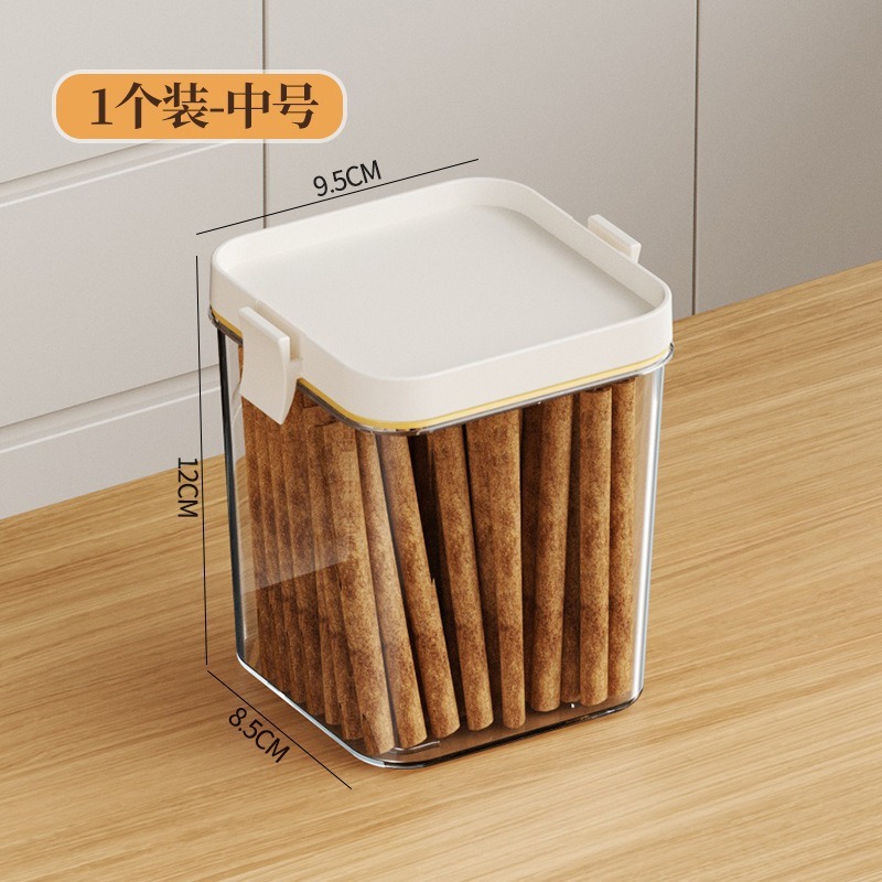 Tanque sellado Tanque de almacenamiento de conservación de alimentos de cocina transparente de grado alimenticio Aperitivos secos domésticos Caja de almacenamiento y almacenamiento de granos integrales