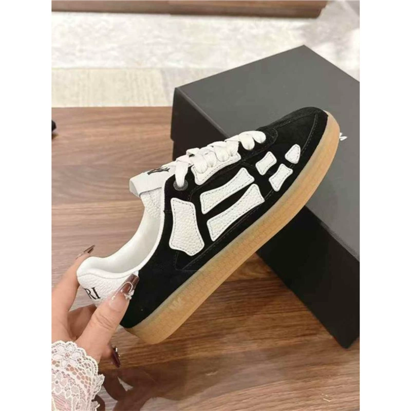 2025 новая модель оптом не фирменные костяные скелетные туфли для мужчин, стиль Ян Ми и Ван Ибо, моральные тренировочные парные плоские туфли.