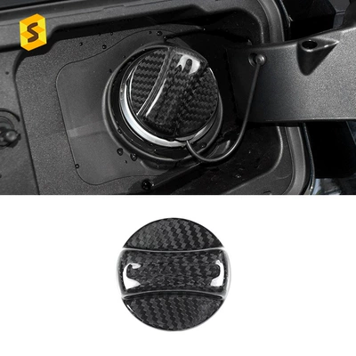 Suitable for Bmw Universal Genuine Carbon Fiber Fuel Tank Cover Sticker Car Interior Modification Decorative Sticker Source Factory (Tank cap) - 432-black