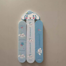 三支卡通富贵狗指甲印花挫砂条双面指甲抛光锉修甲打磨条美甲工具