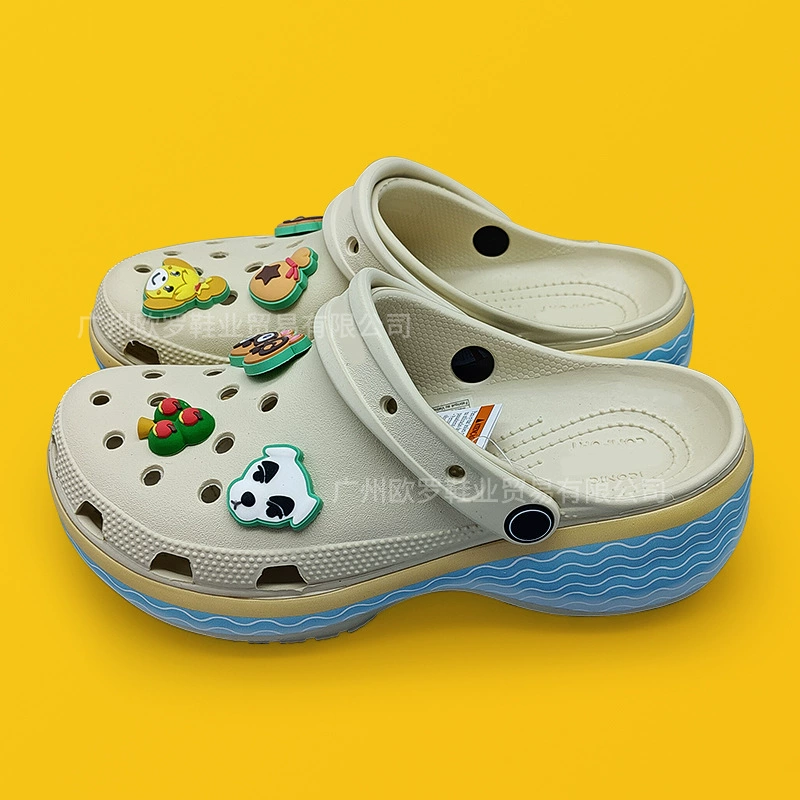 Кроссовки-карашки для животных лесного облака Croc женские новые баотоу сандалии толстой подошвы увеличенные пляжные кроссовки декоративные шнурованные