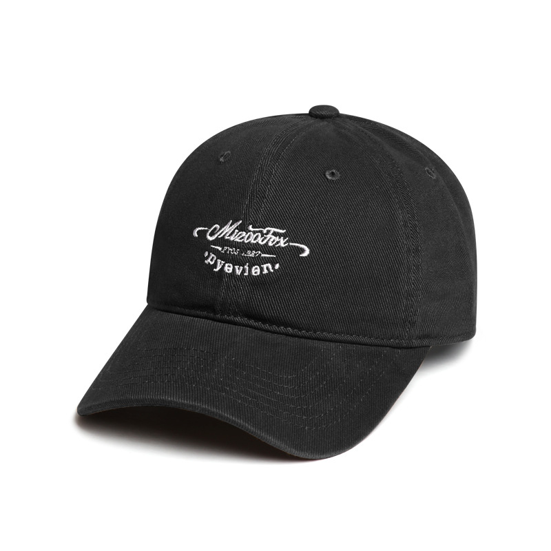 Japonés retro cepillado casquillo de pico de los hombres lavado suave superior de alta calidad gorra de béisbol americano inglés bordado sombrero de ala ancha