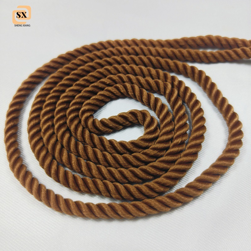 厂家彩色三股扭绳手提绳节日礼盒编制涤纶纽绳 捆绑绳船用海缆绳