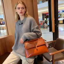 复古牛皮大包包真皮女包高级感大容量通勤手提包时尚百搭单肩包