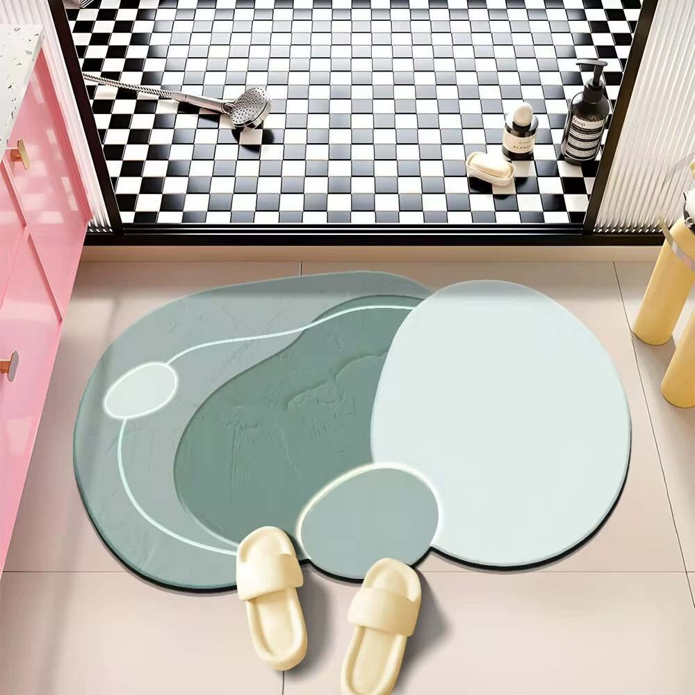 Простой визуальный коврик с диатомовой глиной, коврик для входной двери, впитывающий коврик для ванной комнаты, коврик для ванной комнаты, оптовая продажа
