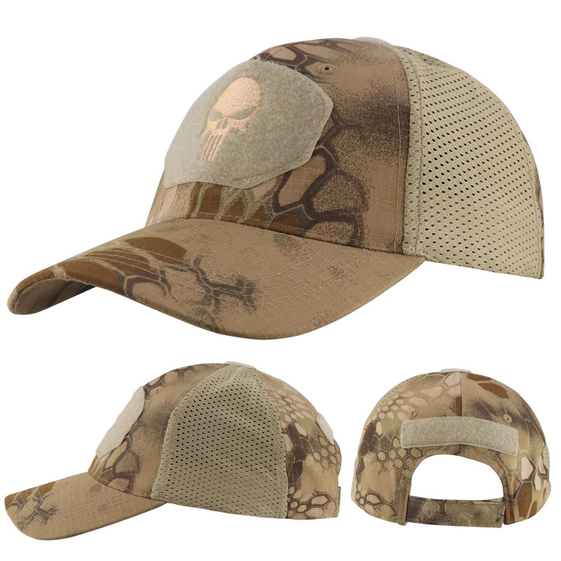 Gorra de béisbol de camuflaje, gorra táctica con visera, gorra de verano transpirable para senderismo, gorra de malla con velcro, gorra de ciclismo, moderna