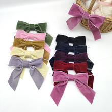 跨境辅料手打蝴蝶结植绒带批发纯色礼品diy圣诞节包装丝带蝴蝶结