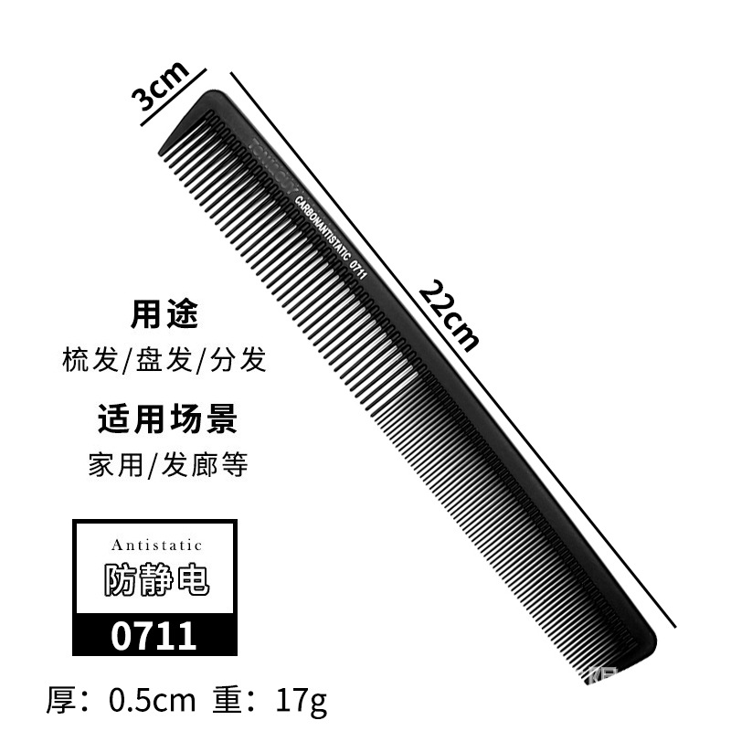 Fuente fabricante transfronterizo Tapa de Tony Venta caliente transfronteriza Peluquería Herramientas de peluquería Venta caliente Peine de cola puntiaguda Exceptor de permanente de dientes densos