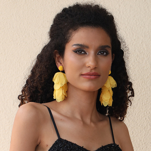 2024 spring new color tassel earrings original design ins fashion dopamine versatile earrings wholesale for women