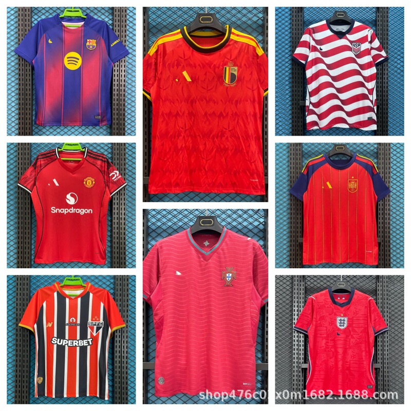 26 season new football jersey, fan edition, home and away short-sleeved T-shirts, wholesale from the manufacturer