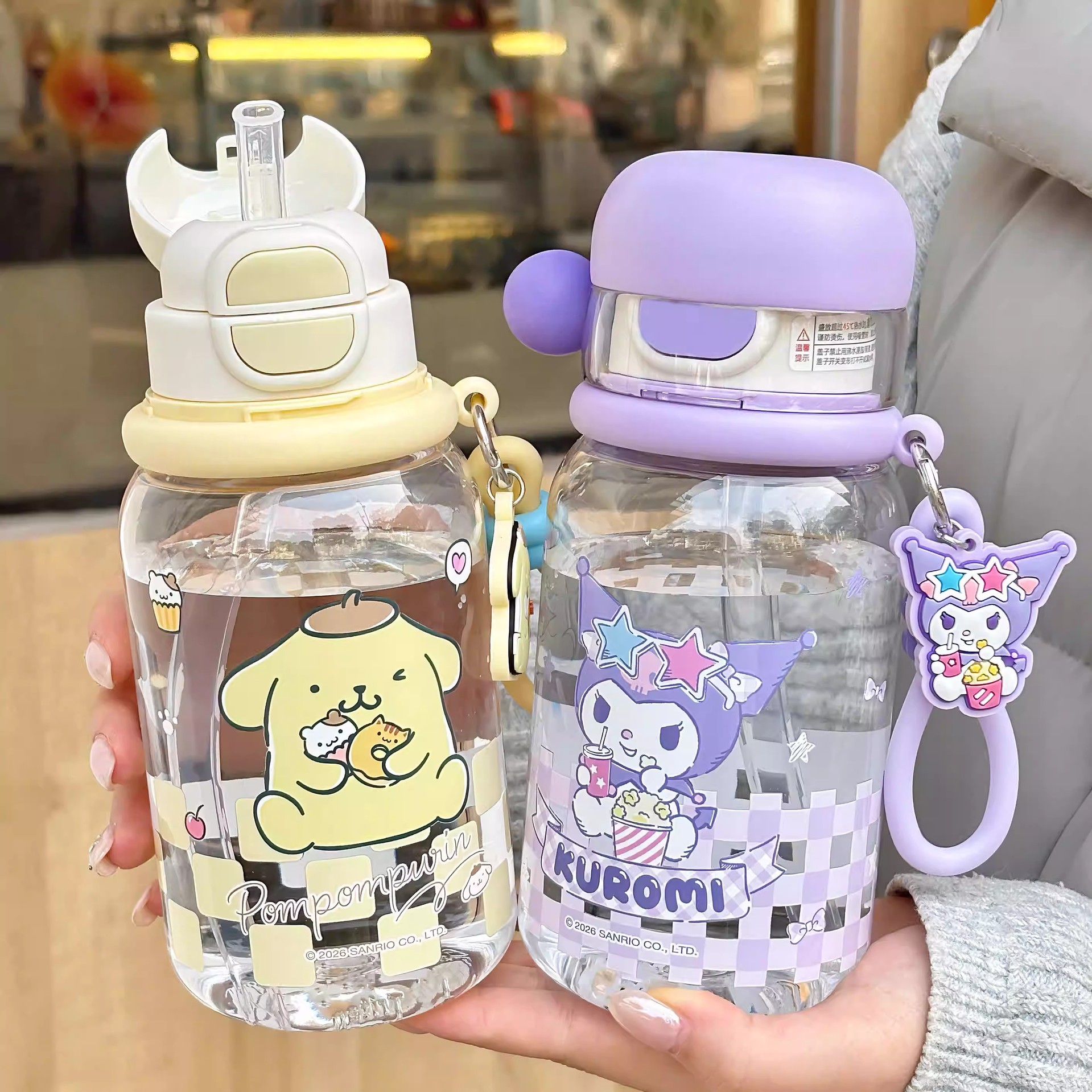 Sanlio tazas de agua para niños 2026 nuevas tazas de paja para bebidas para niñas Kulomi, tazas especiales para estudiantes de escuela primaria