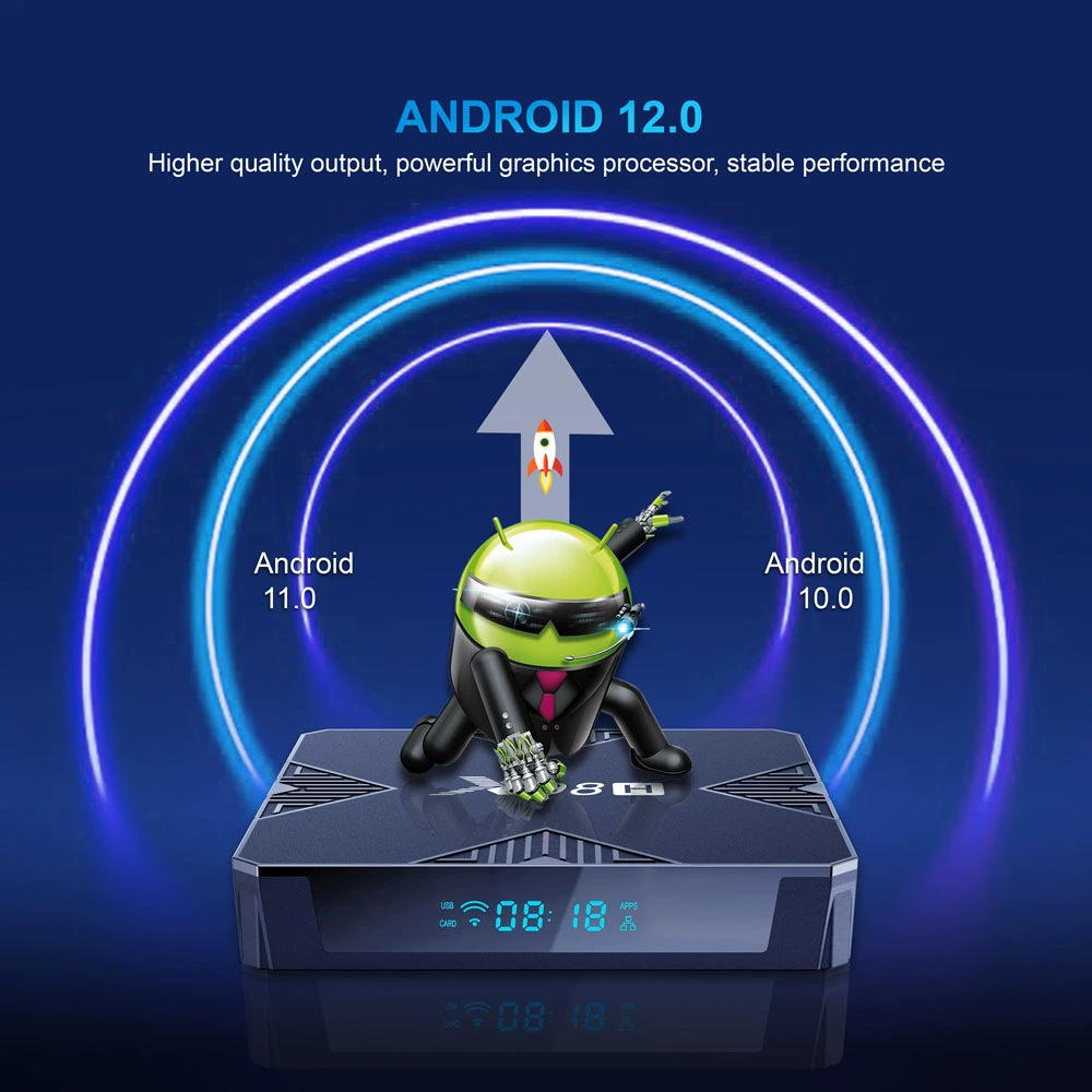 X98 H ТВ-приставка Allwinner H618 Android 12 Bluetooth двойной Wi‑Fi ТВ-бокс 4K HD