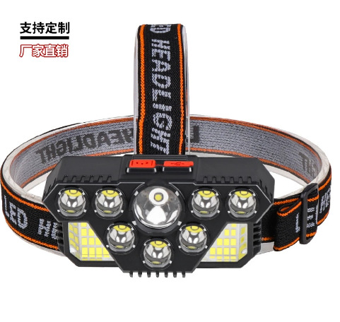 Luz delantera de luz brillante láser blanca súper brillante de 30W recargable USB para llevar una aventura de pesca nocturna al aire libre Luz delantera súper brillante