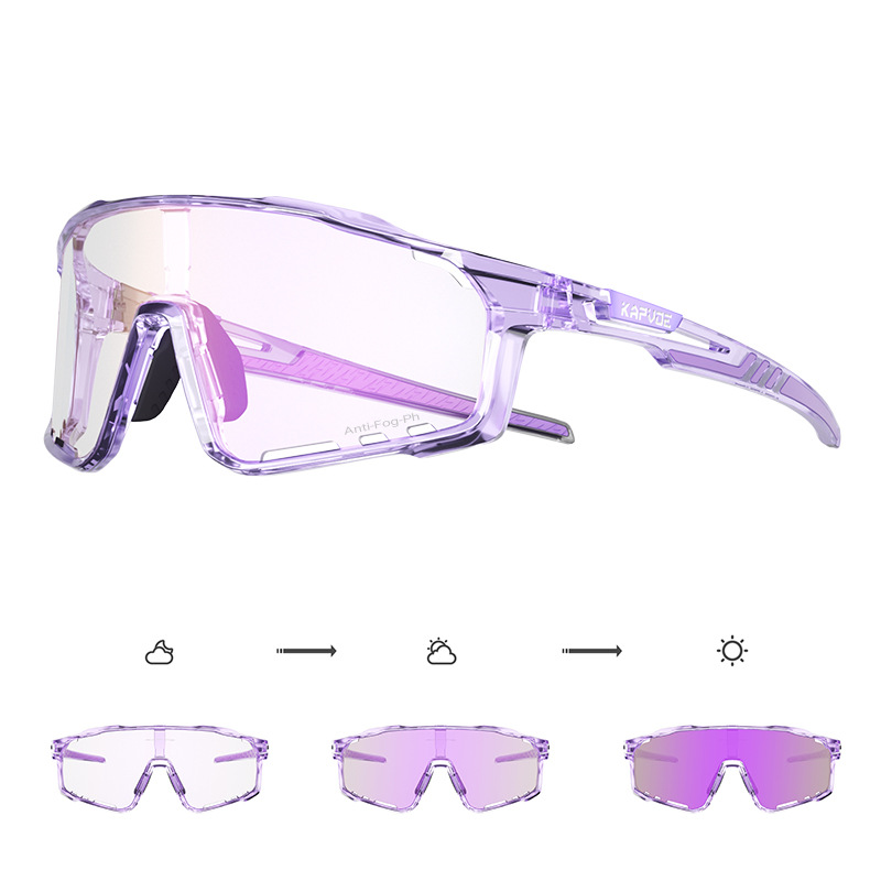 Gafas Fotocromáticas y Antivaho de Ciclismo TR90 Antivaho, Protección UV, A Prueba de Viento