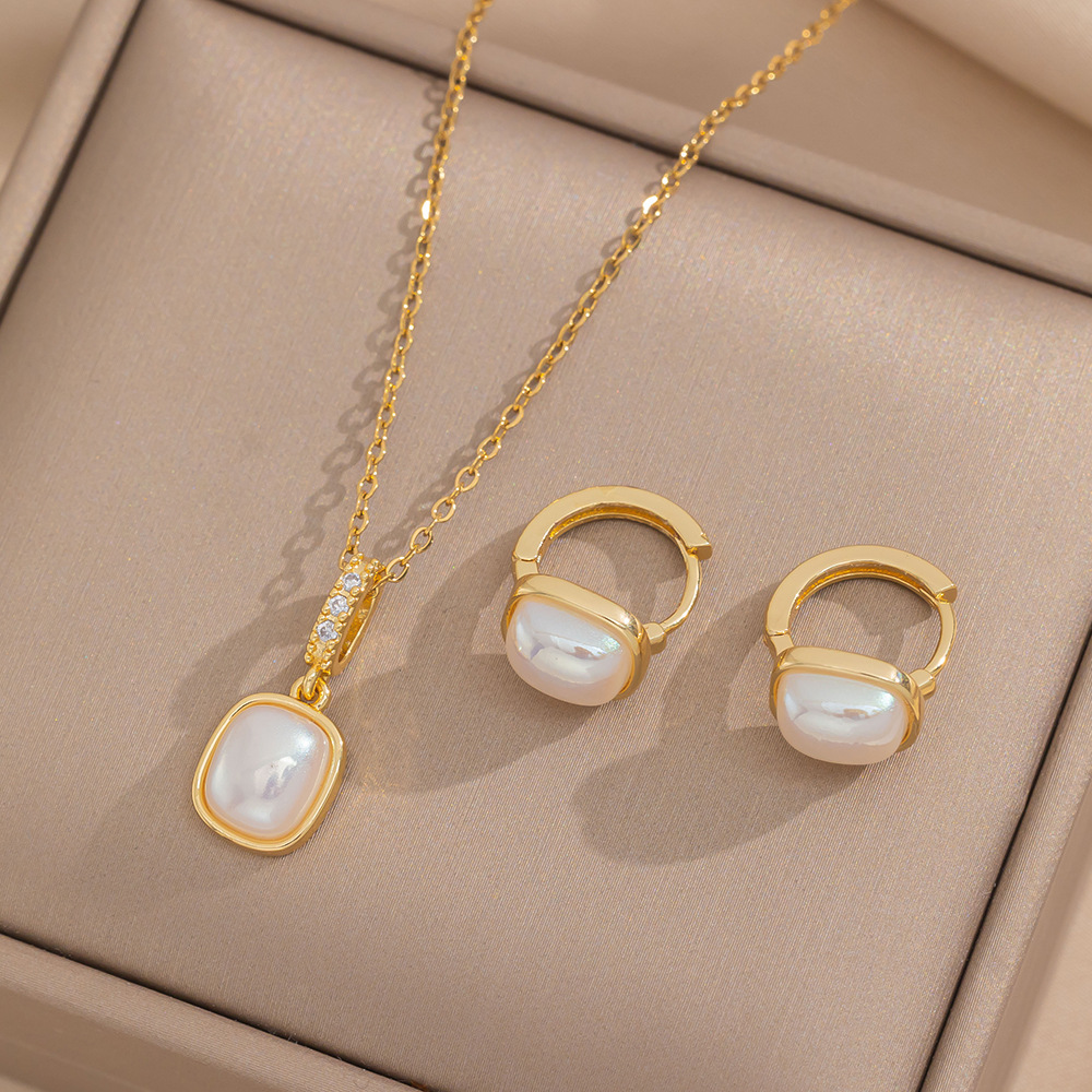 Perlenketten Und Ohrring-set Für Damen Im Luxuriösen Stil_voghion.com